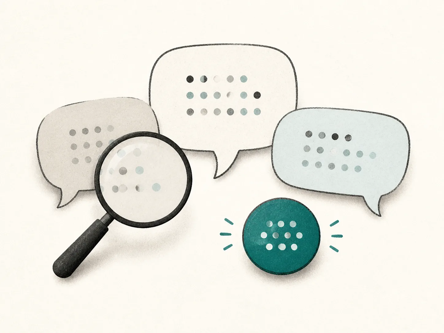 Illustration of public comments being searched